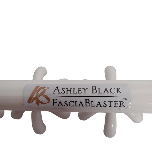 ASHLEY BLACK FASCIA BLASTER GOLD AND WHITE MANUAL MASSAGE TOOL LENGTH IS 21.5